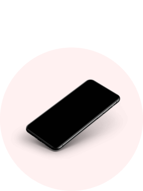 Smartphone flutuando num fundo rosa